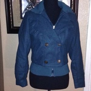 Women's teal colored coat